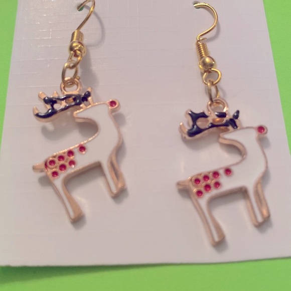 Reindeer Dangle Earrings - Picture 4 of 4
